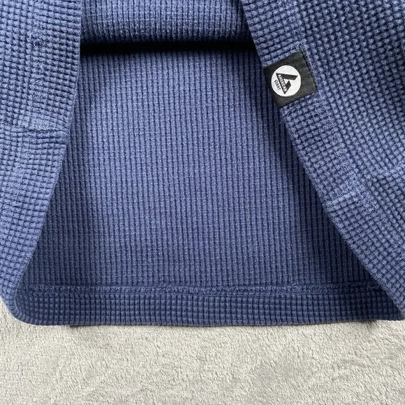American Giant Shirt Mens Size M Blue Thermal Waffle Long Sleeve Made In USA - Picture 4 of 15